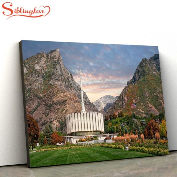 Provo Temple Late Summer Canvas Wall Art Jesus Christ Picture Canvas Christian Wall Art