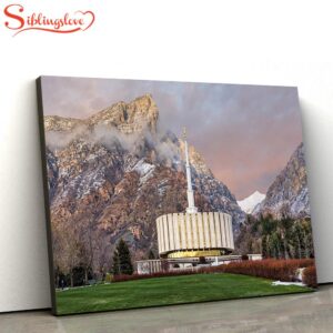 Provo Temple Spring Snow Canvas…