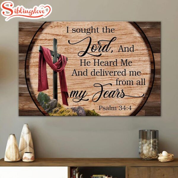 Psalm 344 I Sought The Lord And He Heard Me Canvas Wall Art