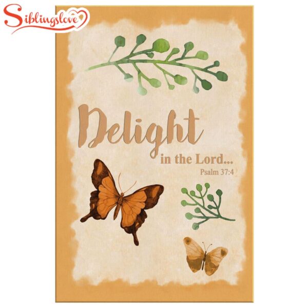 Psalm 374 Delight In The Lord Canvas Wall Art Prints