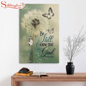 Psalm 4610 Dandelion Butterfly Canvas…