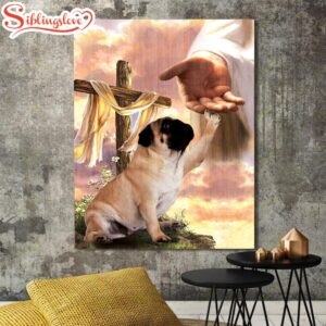 Pug God Hand Canvas Canvas…