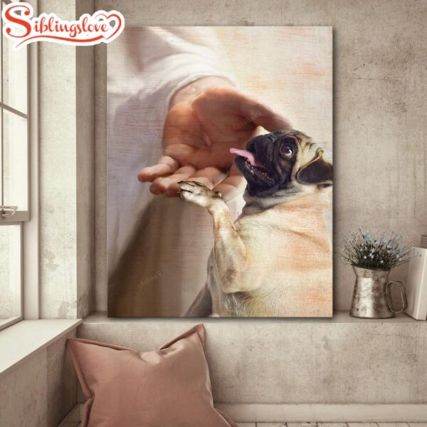 Pug Take My Hand Canvas Canvas Decor Ideas