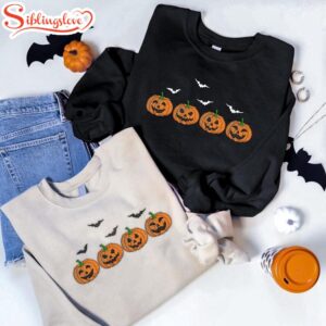 Pumpkin Halloween Embroidered Sweatshirt Fashion…