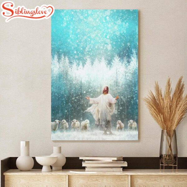 Radiance Jesus And Snow Canvas  Poster