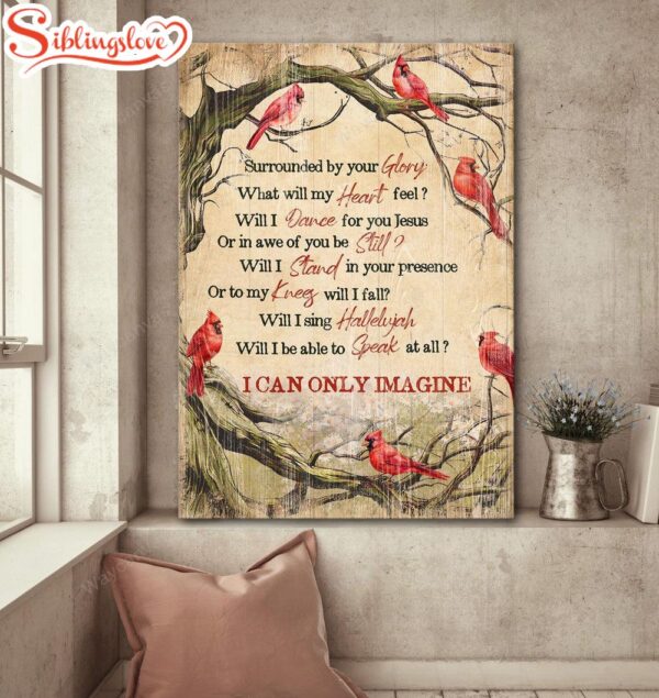 Red Cardinal Oldest Tree Rainy Day I Can Only Imagine Canvas Wall Art