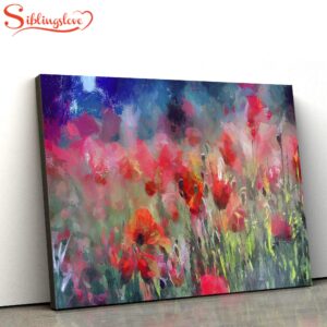 Red Poppies Field Painting Wall…