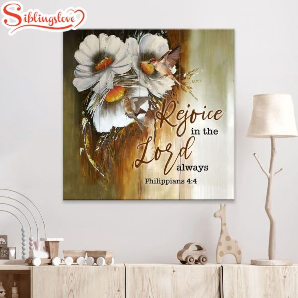 Rejoice In The Lord Always Philippians 44 Canvas Wall Art