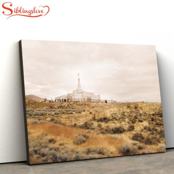 Reno Temple Desert Hill Canvas Wall Art Jesus Christ Picture Canvas Christian Wall Art