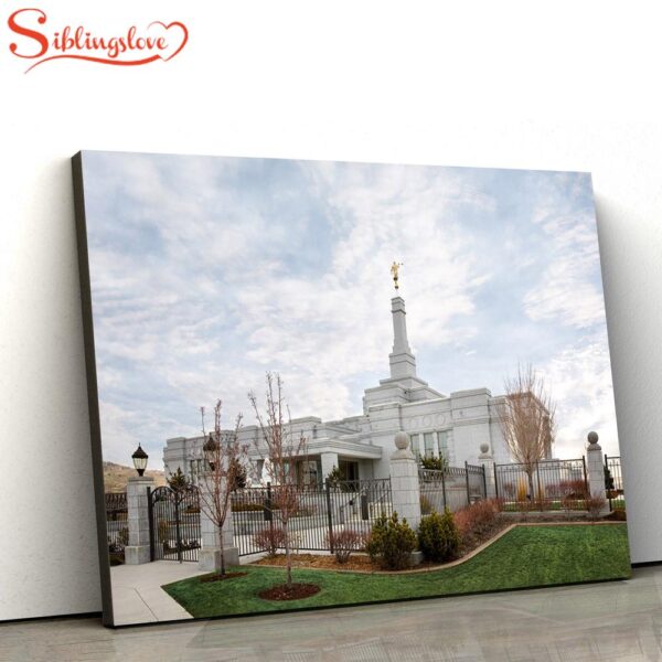 Reno Temple Front Gate Canvas Wall Art Jesus Christ Picture Canvas Christian Wall Art