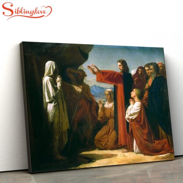 Resurrection Of Lazarus Jesus Canvas Wall Art