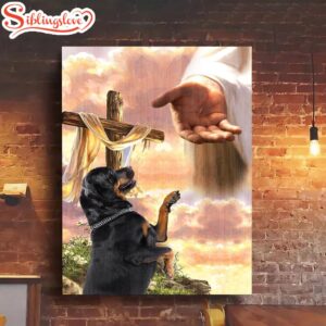 Rottweiler God Hand Canvas Canvas…