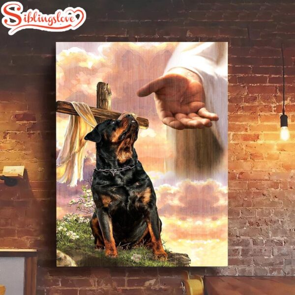 Rottweiler God Hand Photo Canvas Canvas Decor Ideas