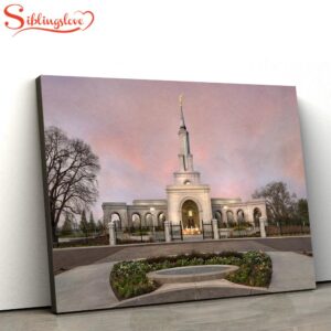 Sacramento Temple Evening Canvas Wall…