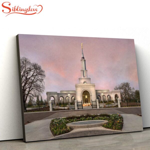 Sacramento Temple Evening Canvas Wall Art Jesus Christ Picture Canvas Christian Wall Art