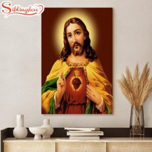 Sacred Heart Jesus Christ Canvas…