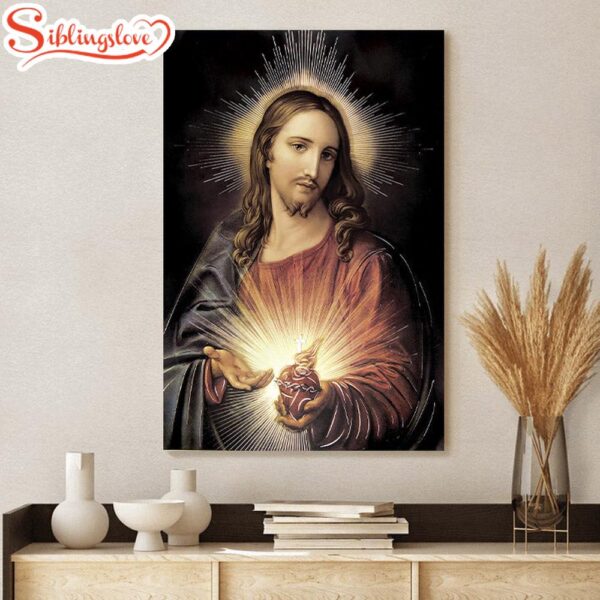 Sacred Heart Of Jesus Christ Canvas Wall Art Jesus Christ Canvas