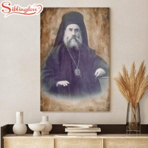 Saint Nektarios Face Portrait Canvas…