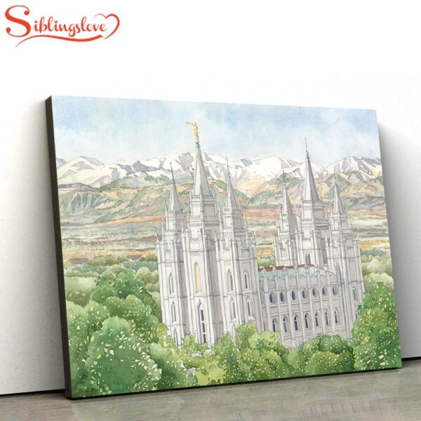 Salt Lake City Temple Canvas Wall Art Jesus Christ Picture Canvas Christian Wall Art