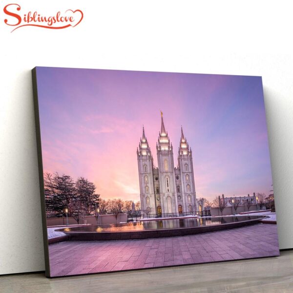 Salt Lake City Temple Glorious Promises Canvas Wall Art Jesus Christ Picture Canvas