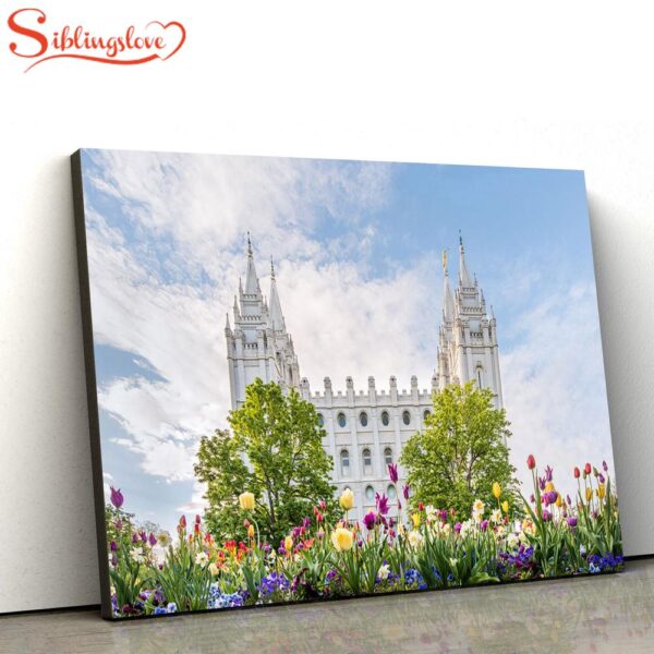 Salt Lake City Utah Temple Assurance Of Spring Canvas Wall Art Jesus Christ Picture Canvas