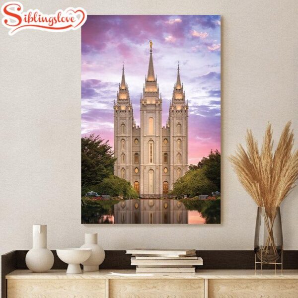 Salt Lake For Time And All Eternity Canvas Wall Art