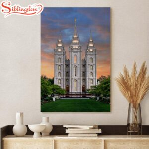 Salt Lake Temple Orange Twilight…