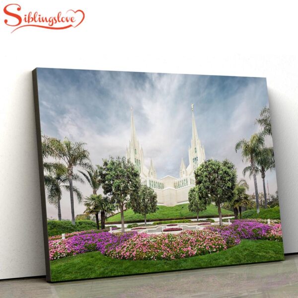 San Diego Temple Chrome Series Canvas Wall Art Jesus Christ Picture Canvas Christian Wall Art