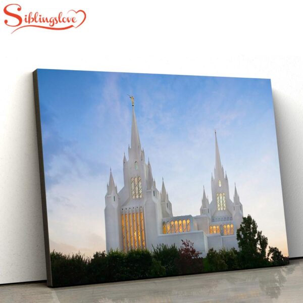 San Diego Temple Spires Canvas Wall Art Jesus Christ Picture Canvas Christian Wall Art