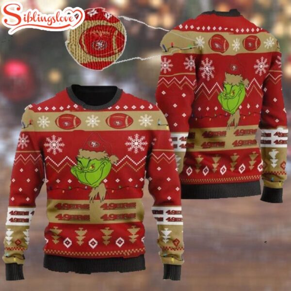 San Francisco 49ers American NFL Grinch Merry Christmas Sweater