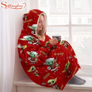 San Francisco 49ers Baby Yoda Huggle Blanket Hoodie