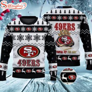 San Francisco 49ers Faithful To The Bay Christmas Ugly Sweater