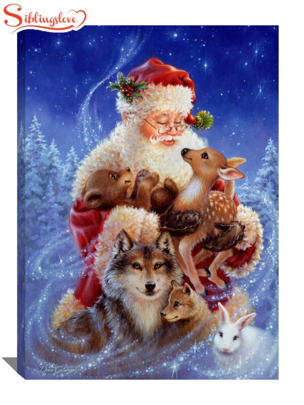 Santa’s Little Friends Canvas Wall Art