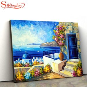 Santorini Oil Greece Island Painting…