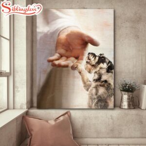 Schnauzer Take My Hand Canvas…