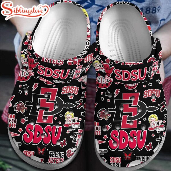 SDSU San Diego State Aztecs NCAA Sport Clogs Shoes Comfortable For Men Women