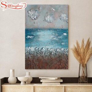 Seascape Greek Wall Sculpture Canvas