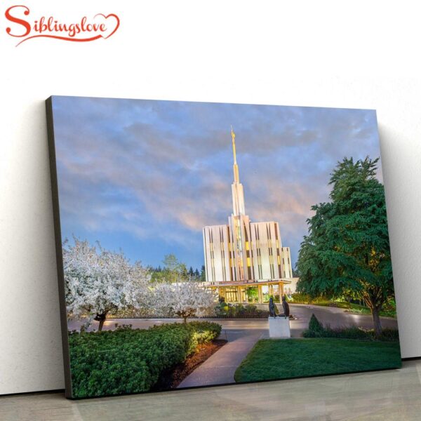 Seattle Temple Garden Path Canvas Wall Art Jesus Christ Picture Canvas Christian Wall Art