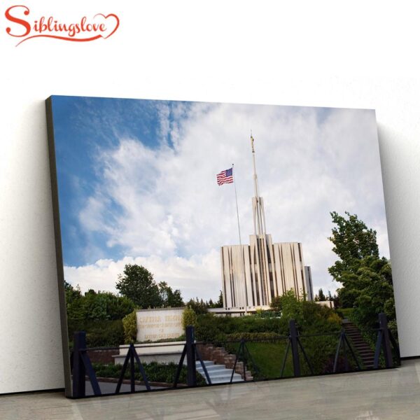 Seattle Temple Summer Canvas Wall Art Jesus Christ Picture Canvas Christian Wall Art