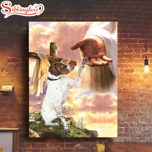 Shorthaired Pointer God Hand Canvas Canvas Decor Ideas