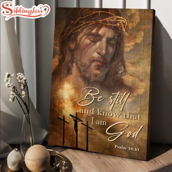 Sky The Rugged Crosses Painting Be Still And Know That I Am God Canvas Wall Art