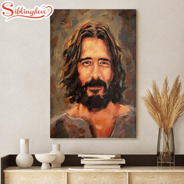 Smiling Jesus Canvas Wall Art Jesus Christ Canvas