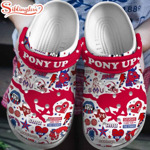 SMU Mustangs NCAA Sport Clogs Shoes Comfortable For Men Women