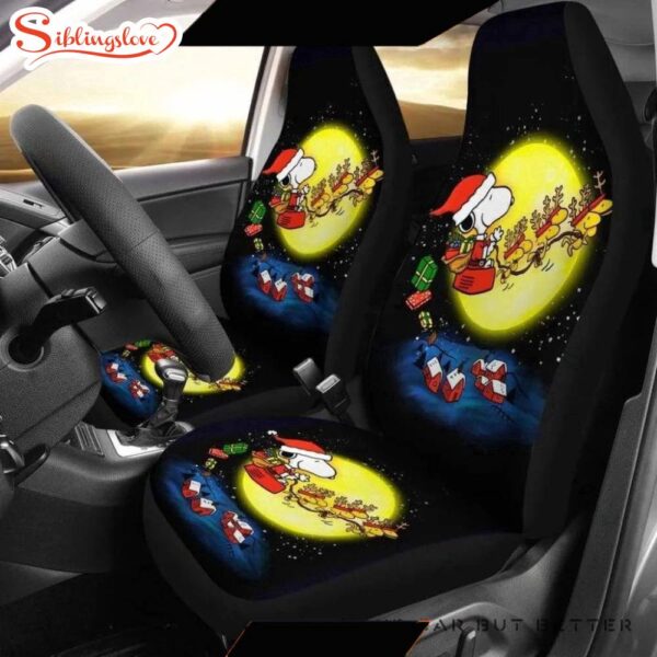 Snoopy Christmas  Cartoon Seat Cover Car Decor