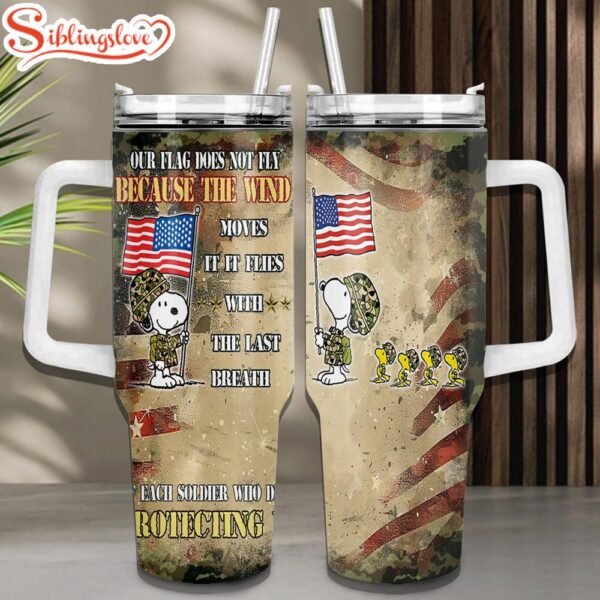 Snoopy Dog Veteran 40oz Stainless Steel Tumbler