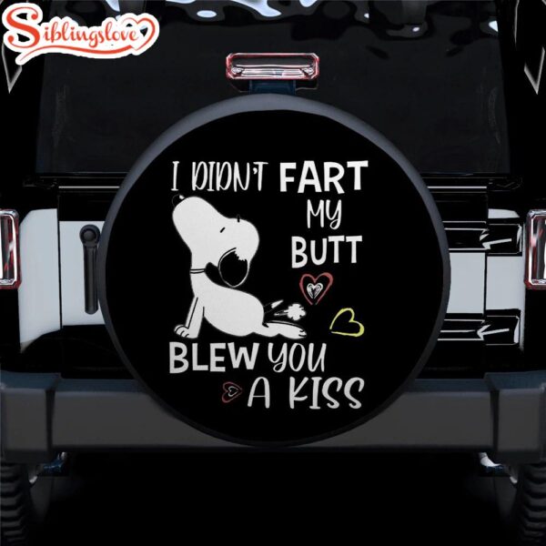 Snoopy Fart Butt Blew You A Kiss Funny Car Spare Tire Covers Gift For Campers