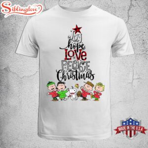 Snoopy Friends Joy Hope Love Christmas Classic T-Shirt, Hodliday Shirt For Men Women