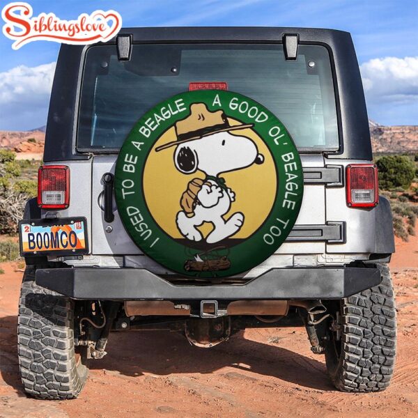 Snoopy I Used To Be A Beagle Car Spare Tire Covers Gift For Campers