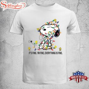 Snoopy It’s Fine I’me Fine Christmas Classic T-Shirt, Hodliday Shirt For Men Women