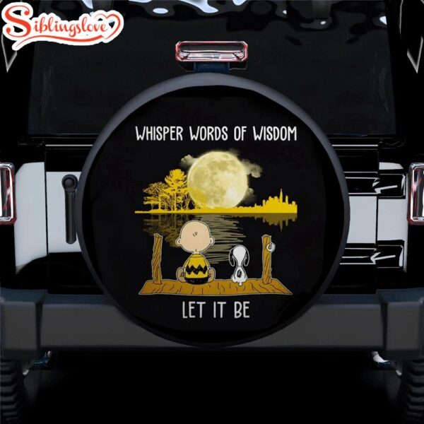 Snoopy Let It Be Car Spare Tire Covers Gift For Campers